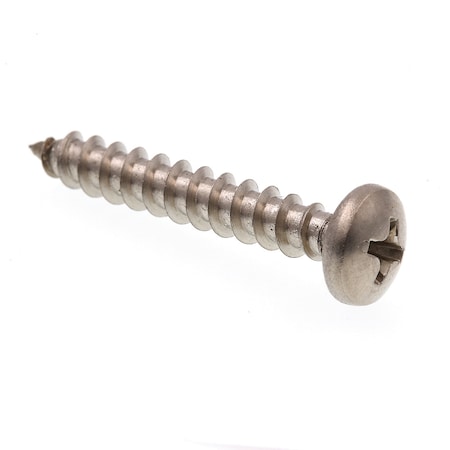 Prime-Line Sheet Metal Screw, Self-Tap Pan Head Phil Dr No. 10 X 1-1/4in 18-8 Stainless Steel 100PK 9020460